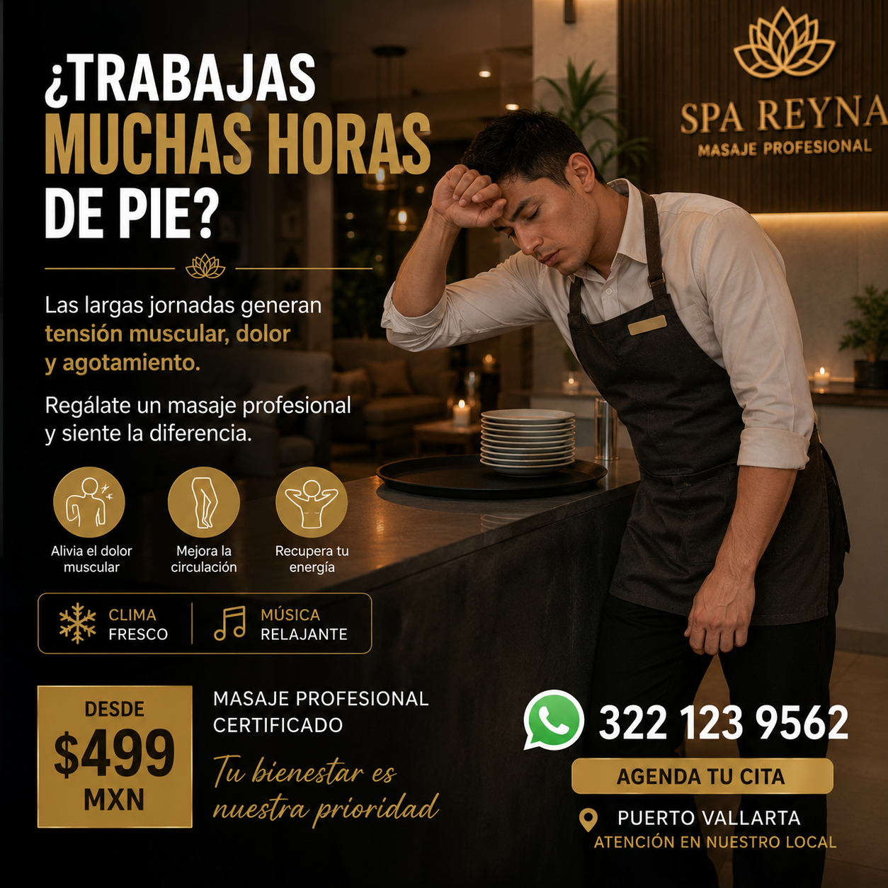 Flyer promocional creado para Spa Reyna